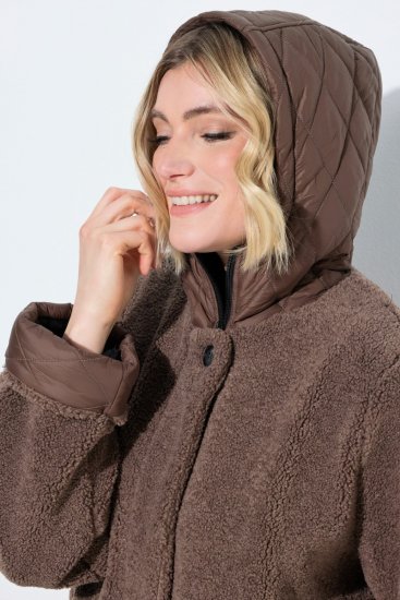 Ulla Popken 851809 Teddyjakk Helepruun - Joped - Suured naiste jakid