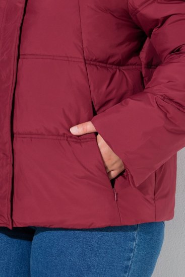 Ulla Popken 851832 Tepitud jope Punane - Joped - Suured naiste jakid