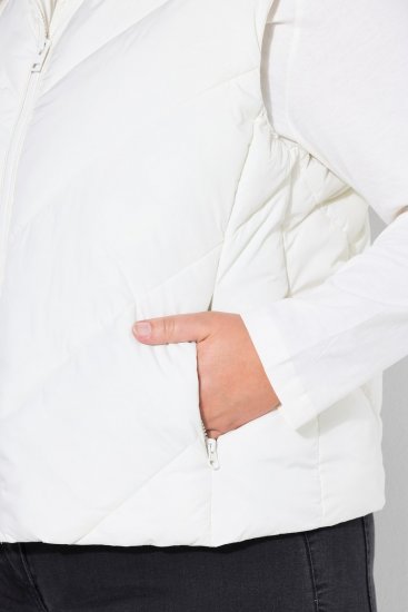 Ulla Popken 851833 Tepitud vest püstkraega Luuvalge - Vestid - 