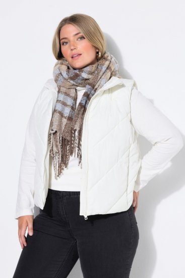 Ulla Popken 851833 Tepitud vest püstkraega Luuvalge - Vestid - 