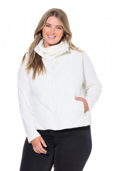 Ulla Popken 851833 Tepitud vest püstkraega Luuvalge - Vestid - 