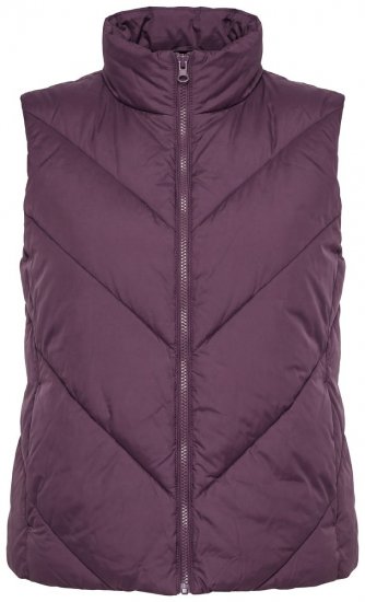 Ulla Popken 851833 Tepitud vest püstkraega Pruun - Vestid - 