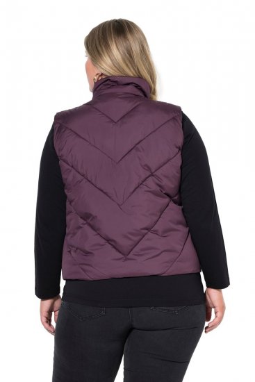 Ulla Popken 851833 Tepitud vest püstkraega Pruun - Vestid - 