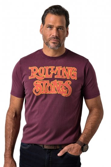 JP1880 851910 Rolling Stones Vintage Logo T-särk Baklažaan - Bändi T-särgid - Bänditringad suurtes suurustes