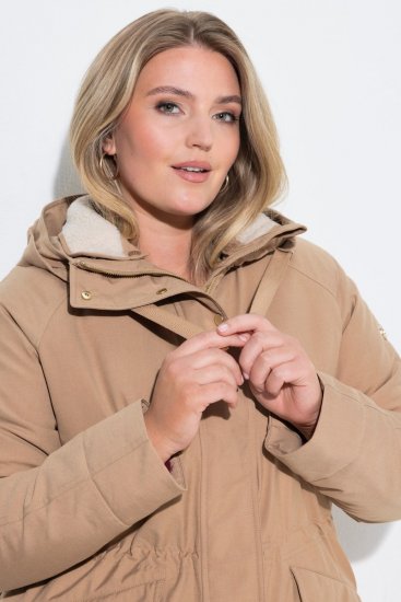 Ulla Popken 852028 Parka Beež - Mantlid - Naiste mantlid suurtes suurustes