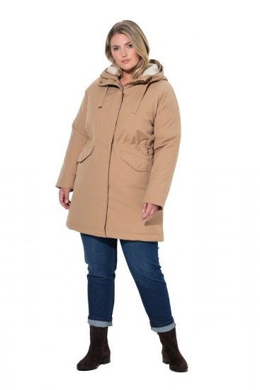 Ulla Popken 852028 Parka Beež - Mantlid - Naiste mantlid suurtes suurustes