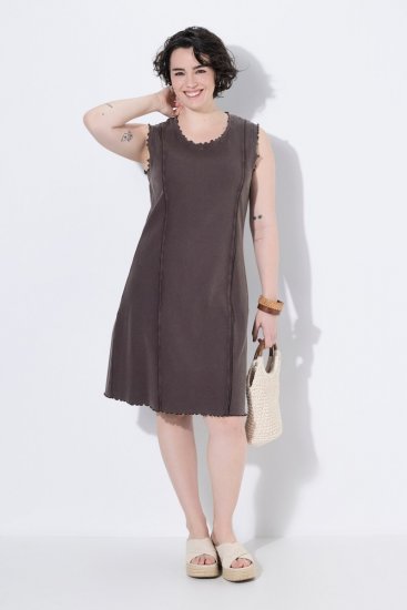 Ulla Popken 852190 Jersey-kleit Mahagonipruun - Suvekleidid - Naiste suvekleidid suurtes suurustes