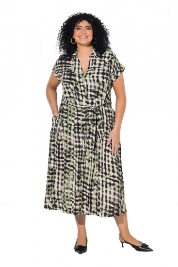 Ulla Popken 852257 Mustriline maksikleit Taupe - Maksikleidid - Plusssuuruses maxikleidid