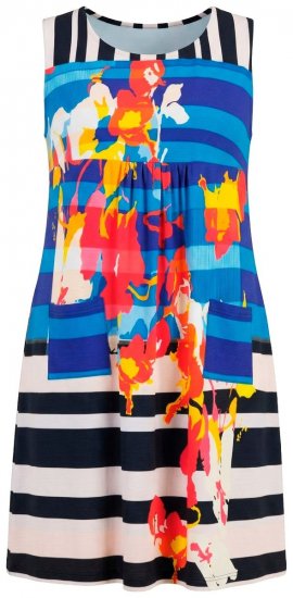 Ulla Popken 852308 Triibuline jersey-kleit Tumesinine - Trikookleidid - 