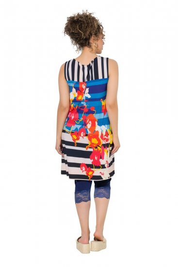 Ulla Popken 852308 Triibuline jersey-kleit Tumesinine - Trikookleidid - 