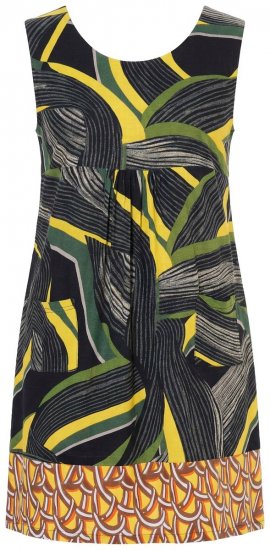 Ulla Popken 852329 Triibuline jersey-kleit Oliivroheline - Trikookleidid - 