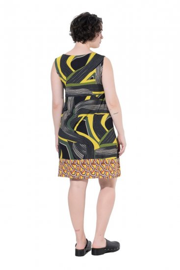 Ulla Popken 852329 Triibuline jersey-kleit Oliivroheline - Trikookleidid - 
