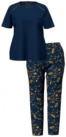 Ulla Popken 852577 Mustriline pidžaama Tumesinine - Pidžaama/Loungewear - 
