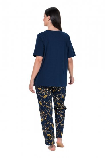 Ulla Popken 852577 Mustriline pidžaama Tumesinine - Pidžaama/Loungewear - 