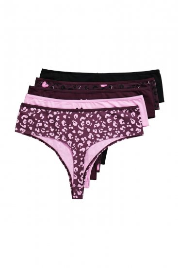 Ulla Popken 852758 Mustrilised stringid 5 tk Ploom - Aluspüksid - 