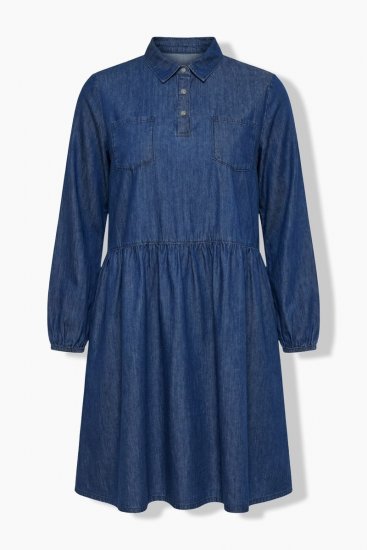 Ulla Popken 852768 Taskutega A-lõikega teksakleit Denimsinine - Kleidid - Kleidid kõikidele suurustele