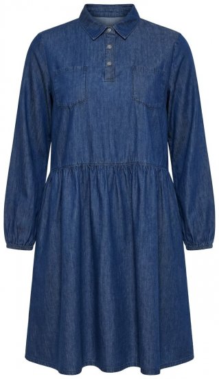 Ulla Popken 852768 Taskutega A-lõikega teksakleit Denimsinine - Kleidid - Kleidid kõikidele suurustele