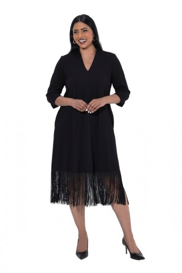 Ulla Popken 852937 Jersey-kleit Must - Trikookleidid - 