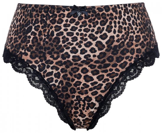 Ulla Popken 853106 Loomamustrilised stringid Must - Aluspüksid - 