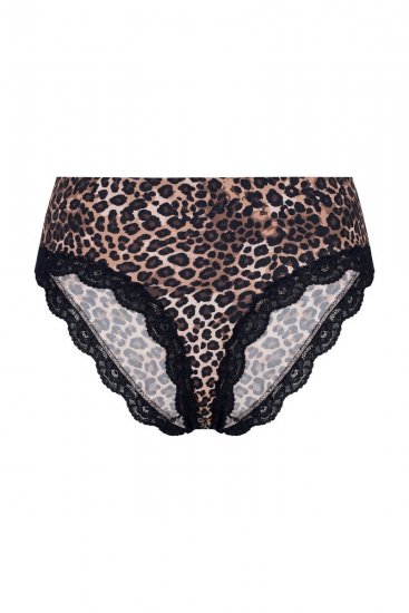 Ulla Popken 853106 Loomamustrilised stringid Must - Aluspüksid - 