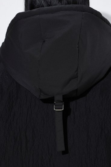 Ulla Popken 853351 Kapuutsiga veekindel tepitud Sympatex jope Must - Joped - Suured naiste jakid