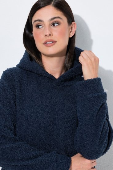 Ulla Popken 853353 Kapuutsiga kodukleit Tumesinine - Pidžaama/Loungewear - 