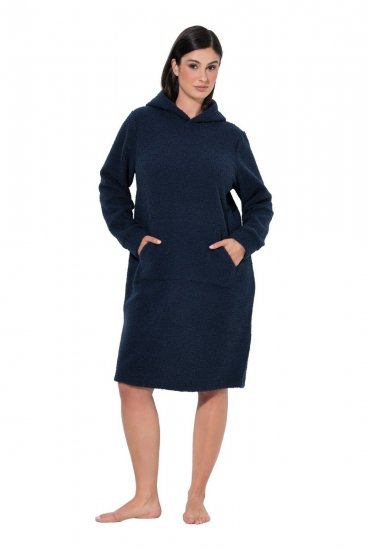 Ulla Popken 853353 Kapuutsiga kodukleit Tumesinine - Pidžaama/Loungewear - 