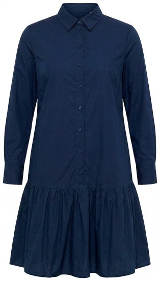 Ulla Popken 853457 Pikkade varrukatega kleit Tumesinine - Midikleidid - Plusssuuruses midikleidid