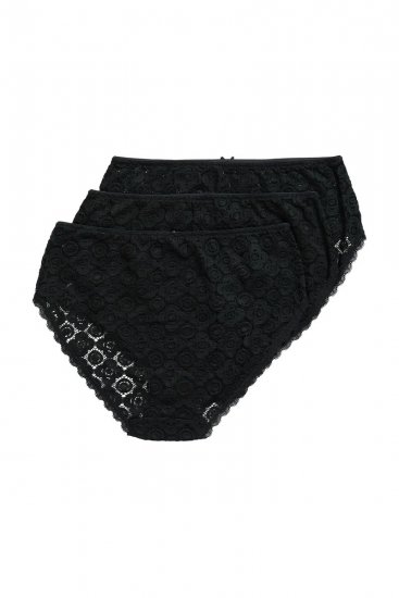 Ulla Popken 853495 Lillelised aluspüksid 3 tk Must - Aluspüksid - 