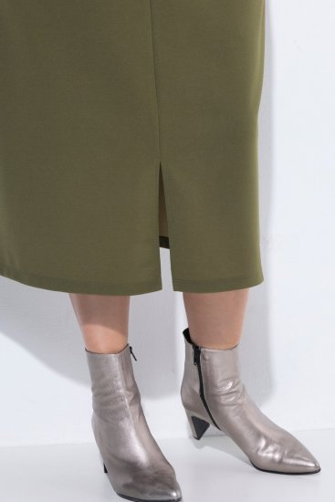 Ulla Popken 853510 Taskutega midikleit Khaki - Midikleidid - Plusssuuruses midikleidid