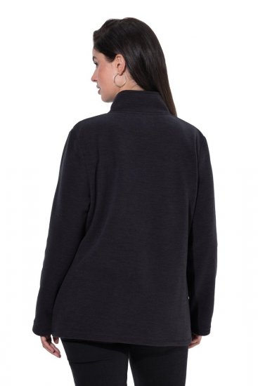 Ulla Popken 853668 Fliisjakk püstkraega Must - Fleece riided - 