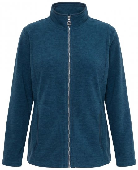 Ulla Popken 853668 Fliisjakk püstkraega Petrool - Fleece riided - 