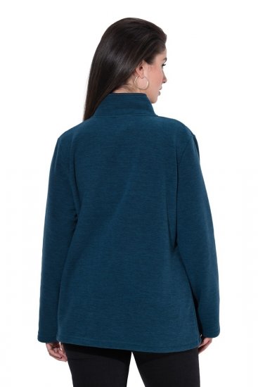 Ulla Popken 853668 Fliisjakk püstkraega Petrool - Fleece riided - 