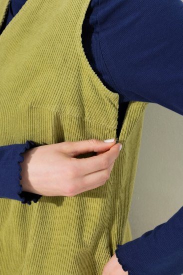 Ulla Popken 853697 Taskutega varrukateta velvetkleit Heleroheline - Suvekleidid - Naiste suvekleidid suurtes suurustes
