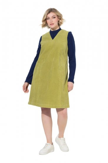 Ulla Popken 853697 Taskutega varrukateta velvetkleit Heleroheline - Suvekleidid - Naiste suvekleidid suurtes suurustes