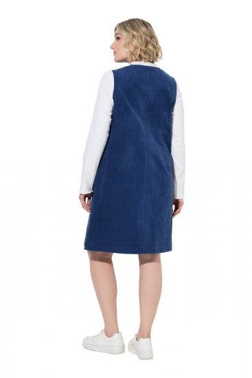 Ulla Popken 853697 V-kaelusega varrukateta velvetkleit Tumesinine - Suvekleidid - Naiste suvekleidid suurtes suurustes