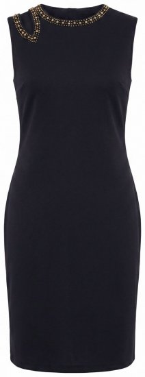 Ulla Popken 853766 Kivikestega varrukateta bodycon-kleit Must - Suvekleidid - Naiste suvekleidid suurtes suurustes
