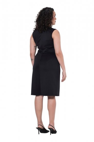 Ulla Popken 853766 Kivikestega varrukateta bodycon-kleit Must - Suvekleidid - Naiste suvekleidid suurtes suurustes