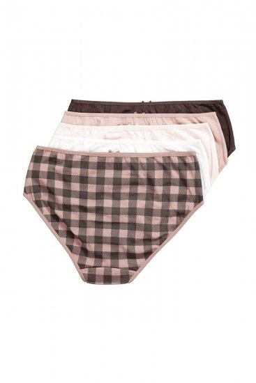 Ulla Popken 854114 Ruudulised aluspüksid 5 tk Taupe - Aluspüksid - 
