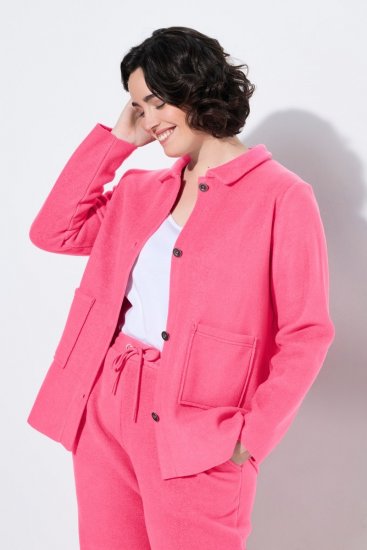 Ulla Popken 854200 Fliisjakk Roosa - Joped - Suured naiste jakid