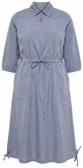 Ulla Popken 854413 Nööriga midikleit Hall - Midikleidid - Plusssuuruses midikleidid