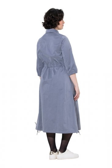 Ulla Popken 854413 Nööriga midikleit Hall - Midikleidid - Plusssuuruses midikleidid