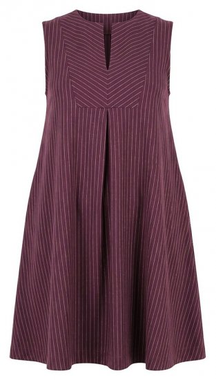 Ulla Popken 854988 Triibuline kleit Veinipunane - Midikleidid - Plusssuuruses midikleidid