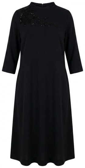 Ulla Popken 855373 Mustriline jersey-kleit Must - Trikookleidid - 