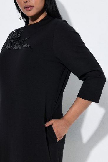Ulla Popken 855373 Mustriline jersey-kleit Must - Trikookleidid - 