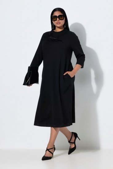 Ulla Popken 855373 Mustriline jersey-kleit Must - Trikookleidid - 