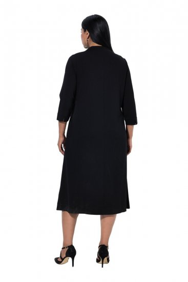 Ulla Popken 855373 Mustriline jersey-kleit Must - Trikookleidid - 