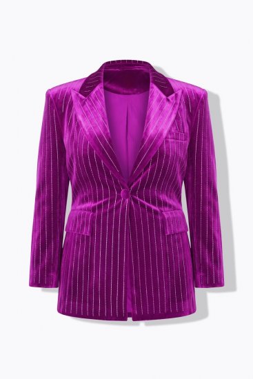 Ulla Popken 855499 Kivikestega sametist pintsak Magenta - Pintsakud - Pintsakud naistele suurtes suurustes