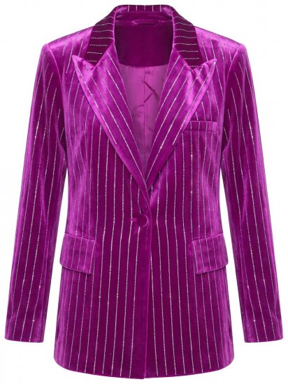 Ulla Popken 855499 Kivikestega sametist pintsak Magenta - Pintsakud - Pintsakud naistele suurtes suurustes