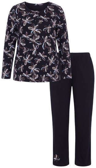 Ulla Popken 856134 Lilleline pidžaama Must - Pidžaama/Loungewear - 